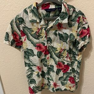 3/25$ Janie and Jack Linen Hawaiin Button down